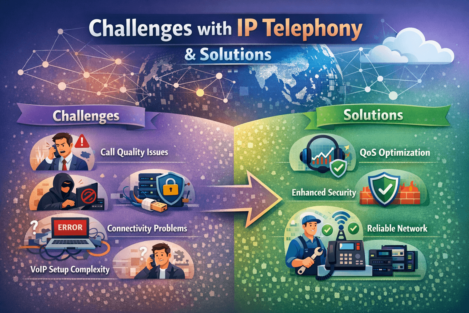 Challenges with IP Telephony and Solutions