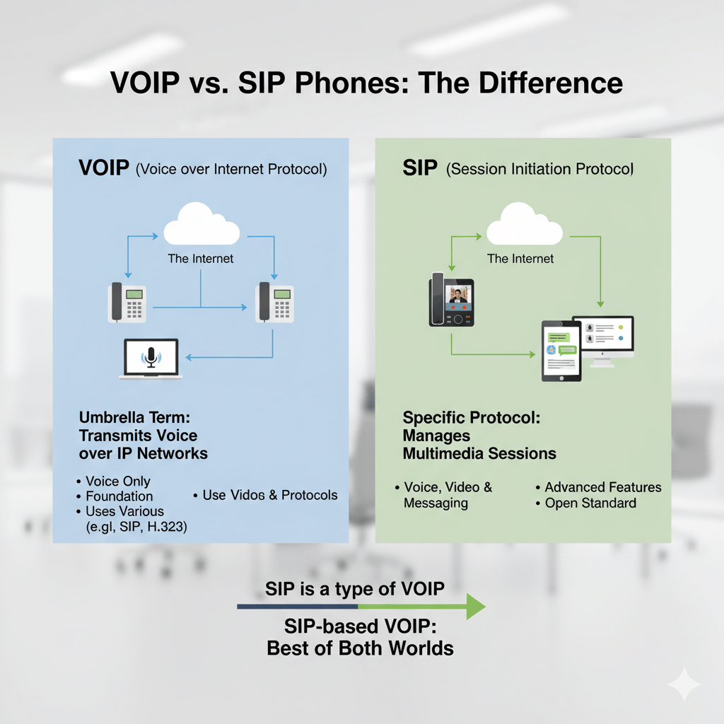 Differences Between VoIP and SIP Phones