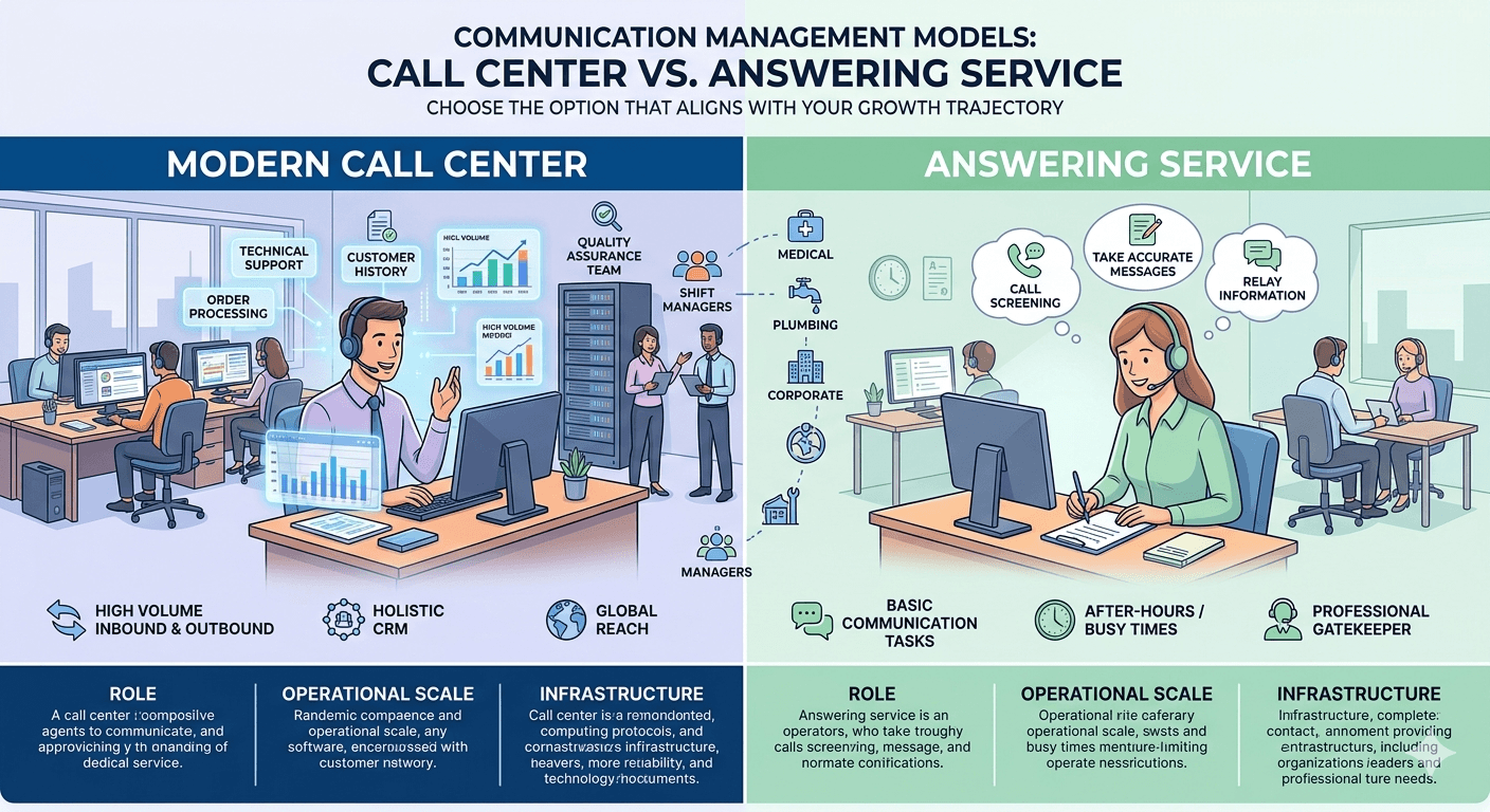 answering service vs call center