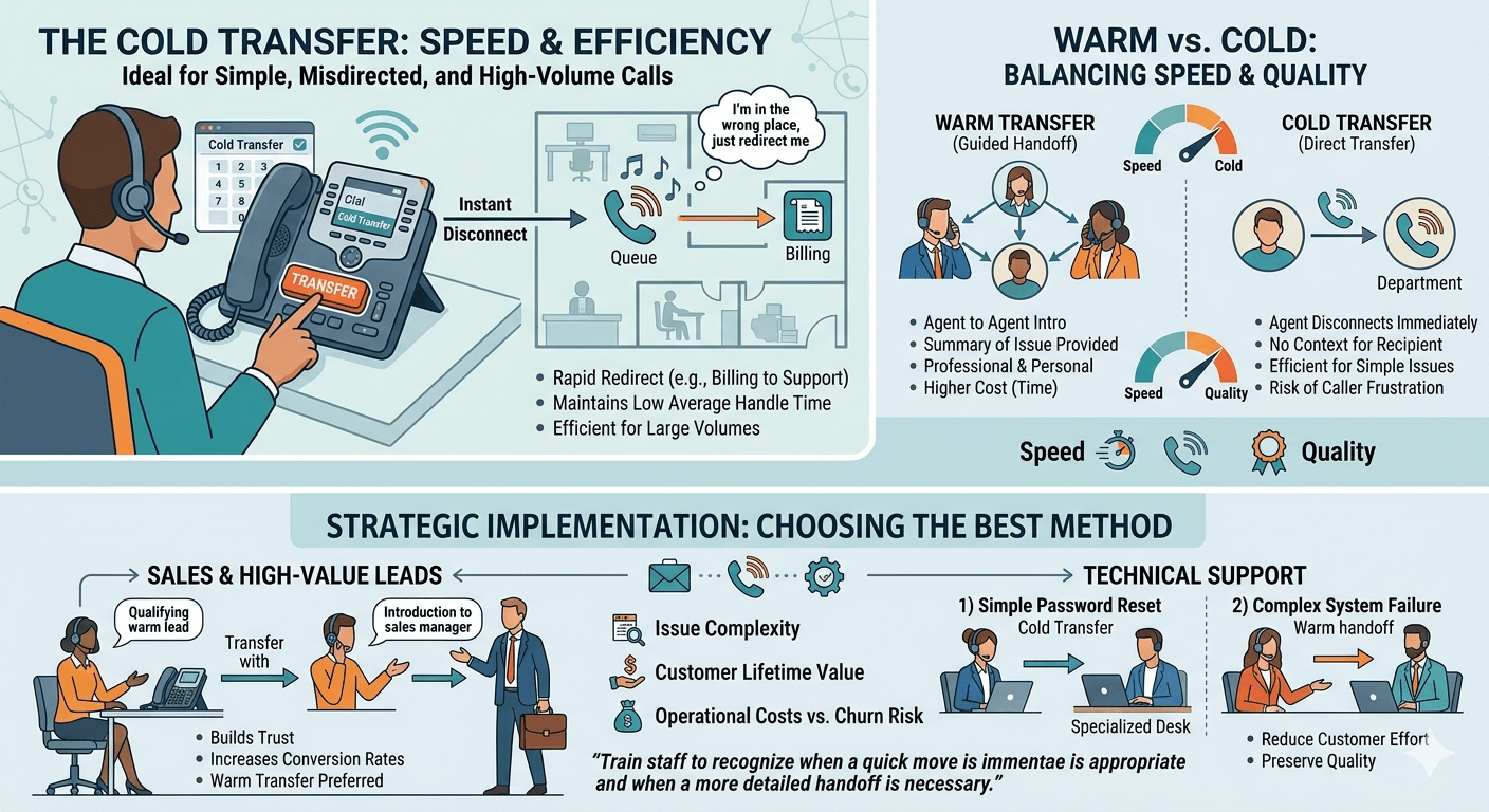 warm transfer vs cold transfer