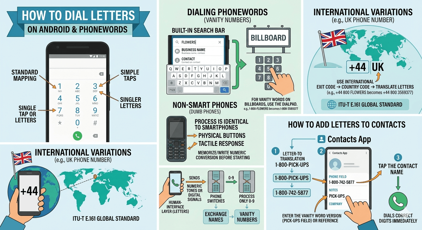 Dialing numbers on non-smart phones