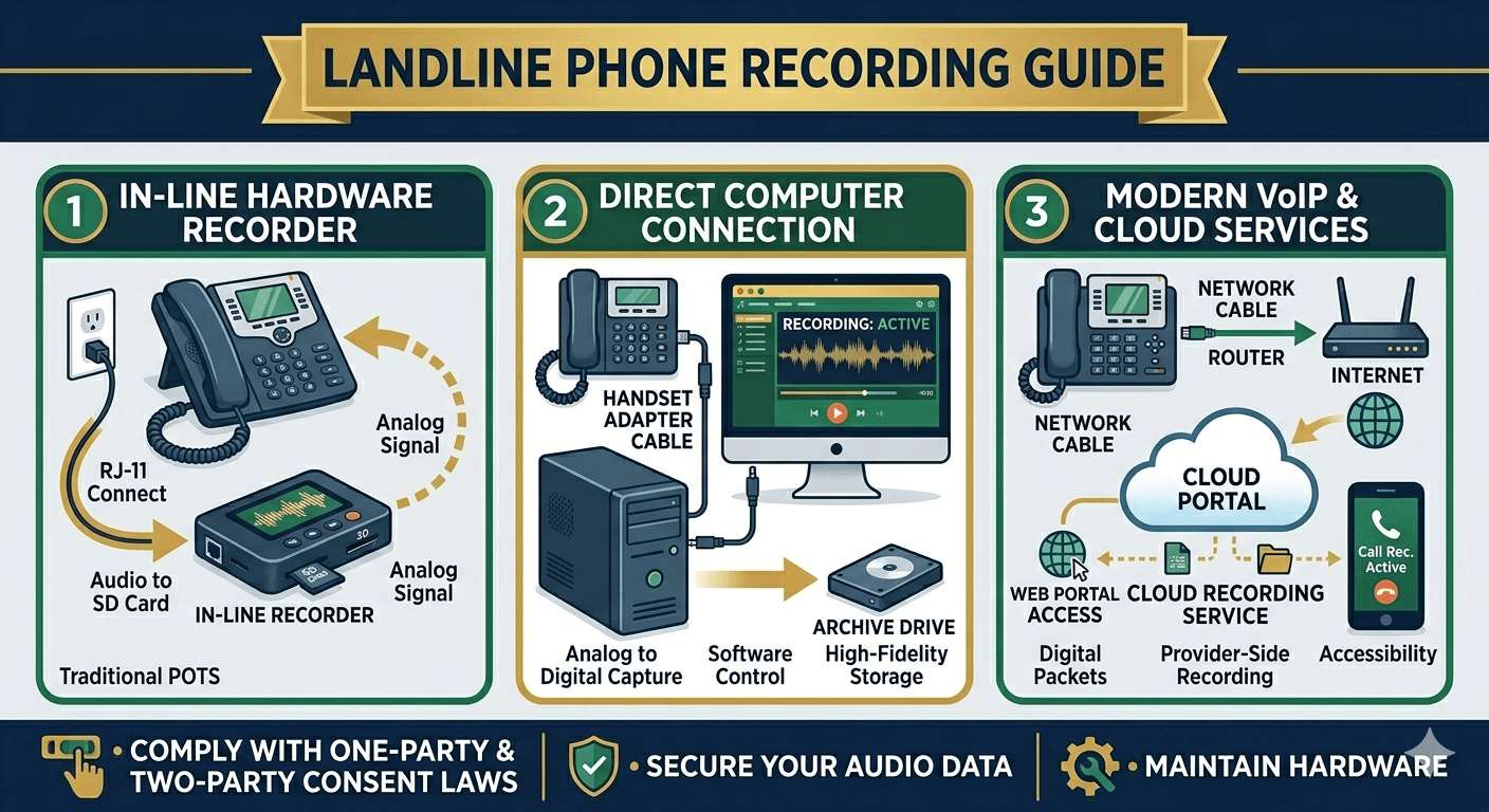 how to record landline phone calls