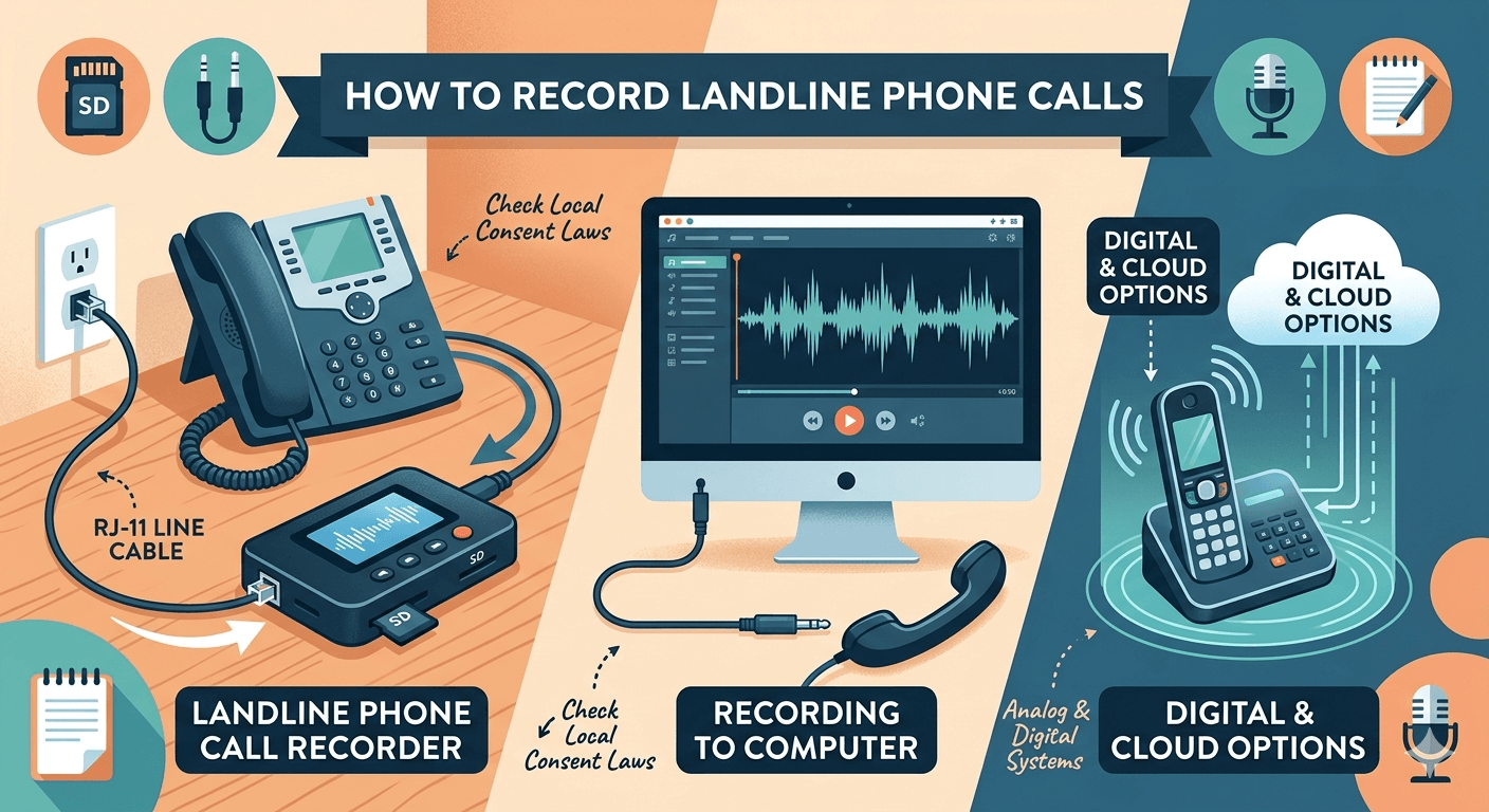 how to record landline phone calls