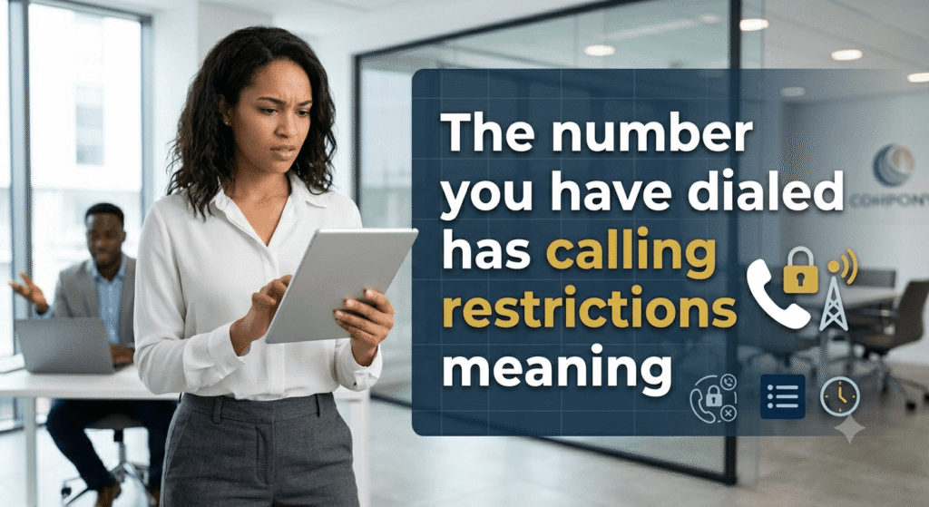 the number you have dialed has calling restrictions (calling restriction meaning)