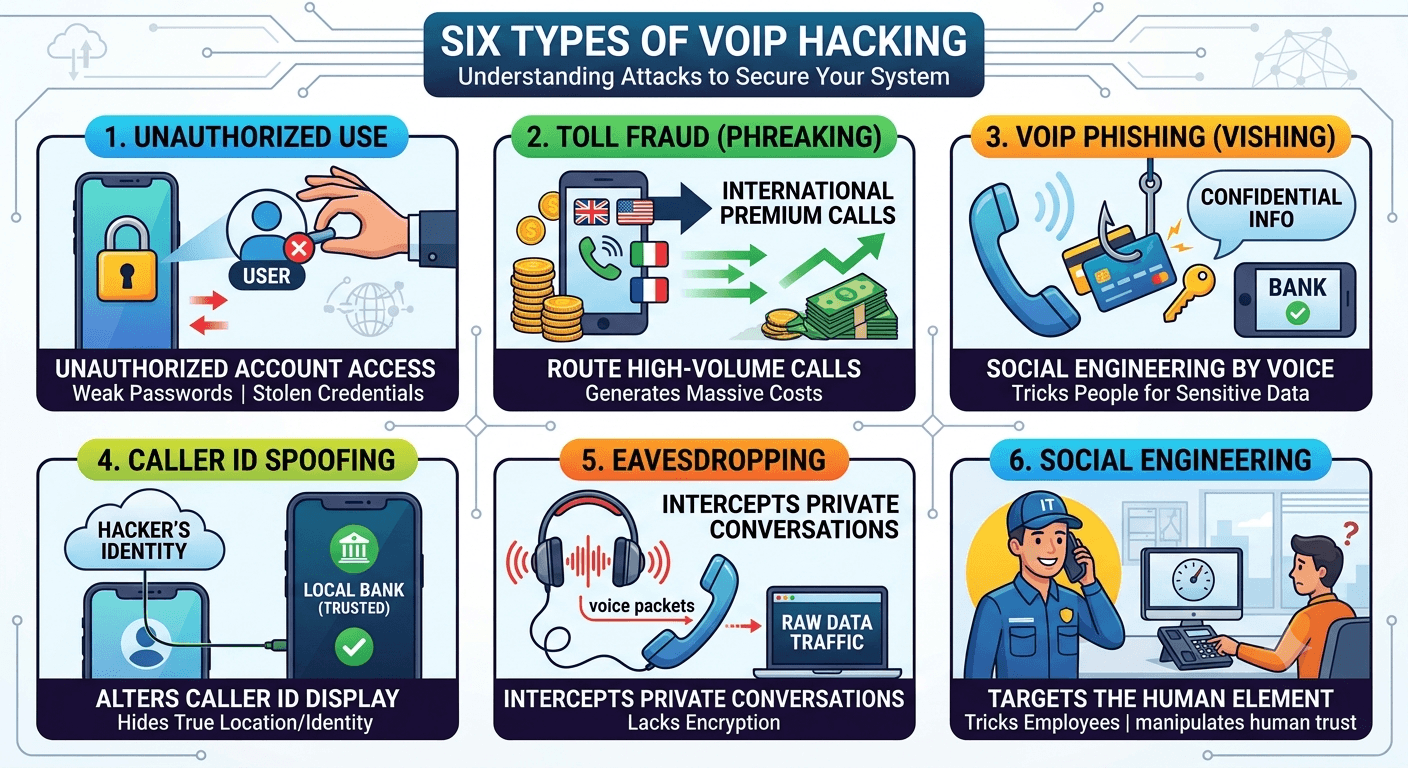 Six Types of VoIP Hacking