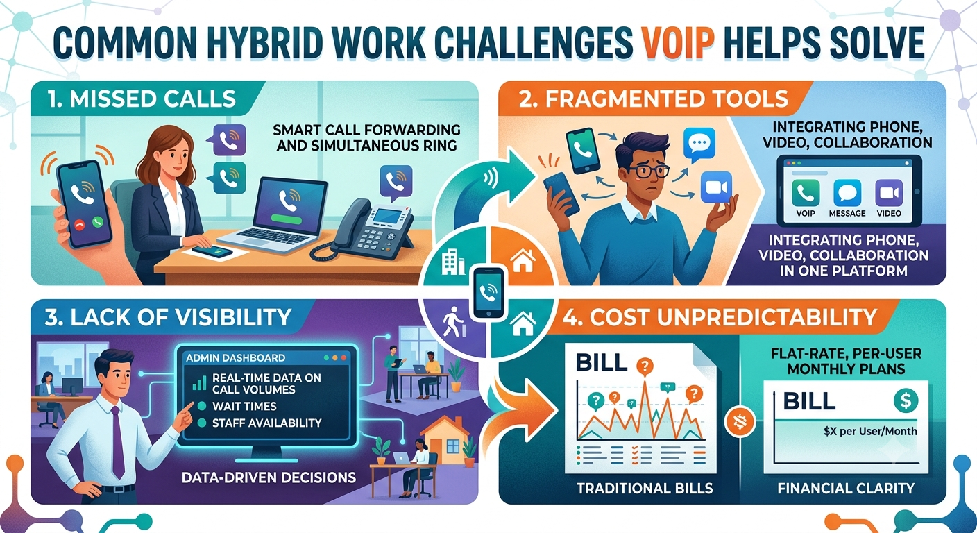 Common Hybrid Work Challenges VoIP Helps Solve