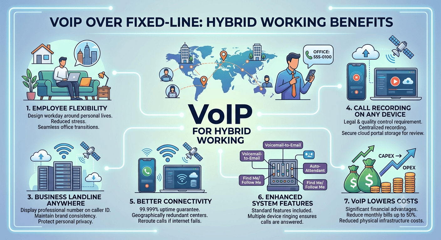 The Benefits of VoIP over Fixed Line Phone Systems for Hybrid Working