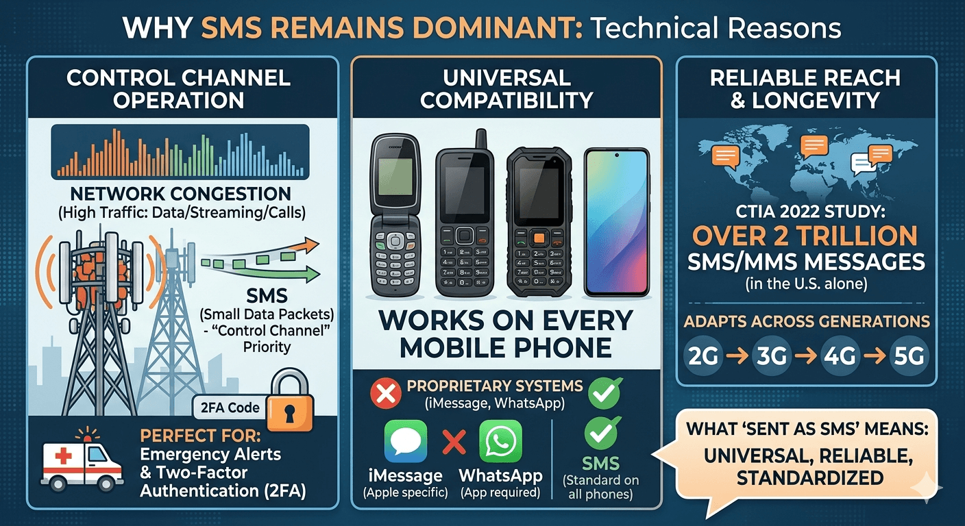 Technical Reasons for SMS Protocol Dominance