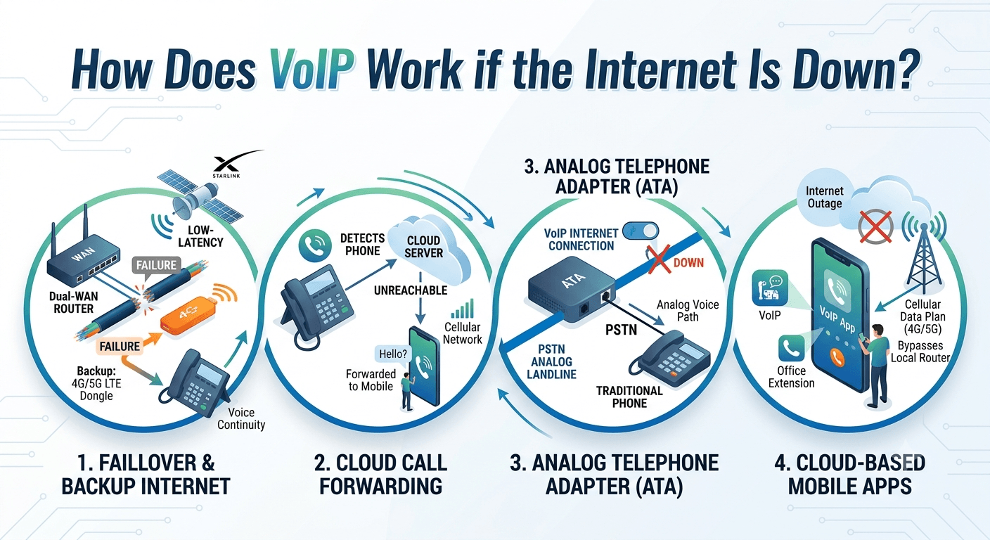 How Does VoIP Work if the Internet Is Down?