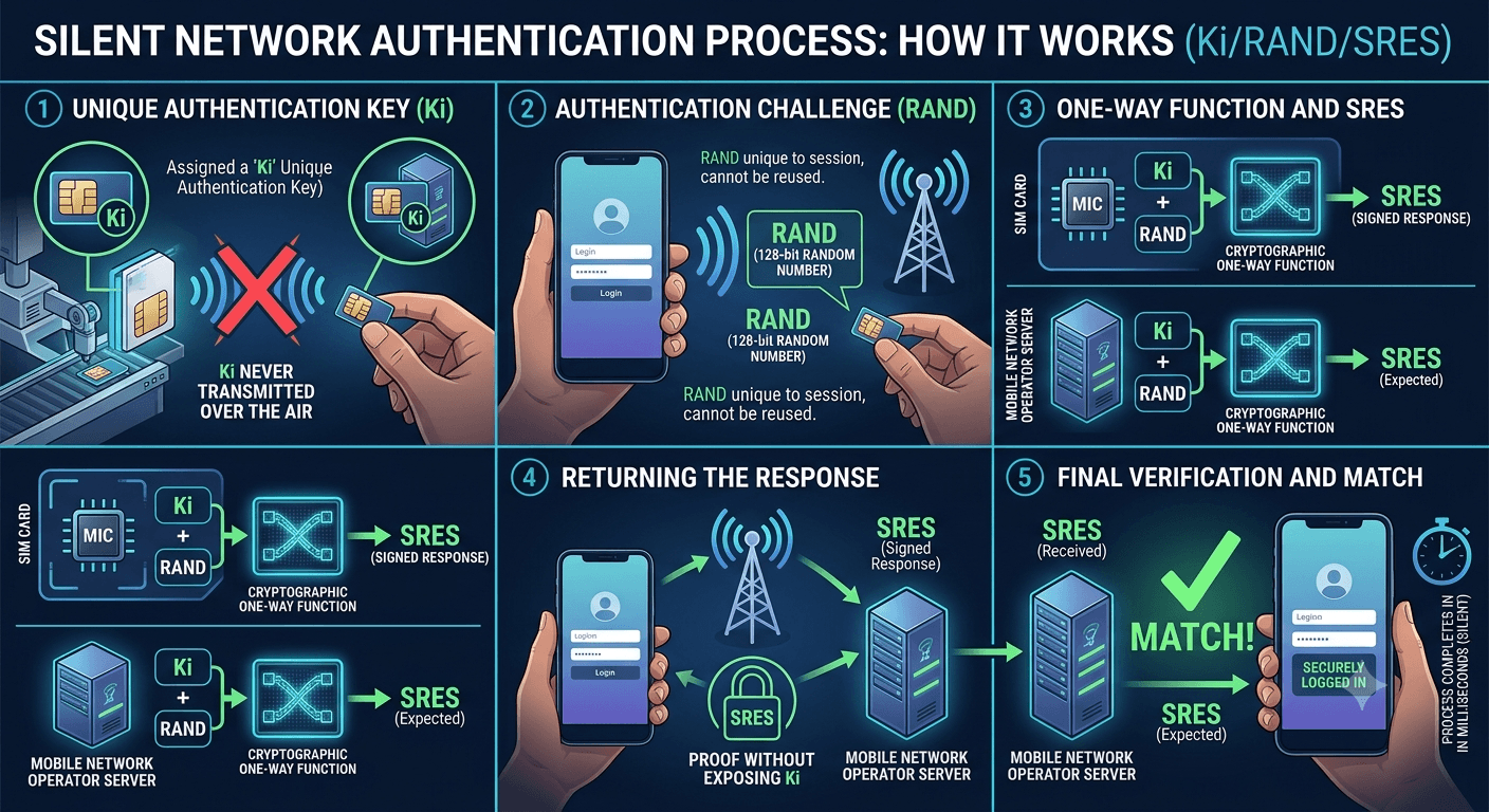 How does Silent Network Authentication work