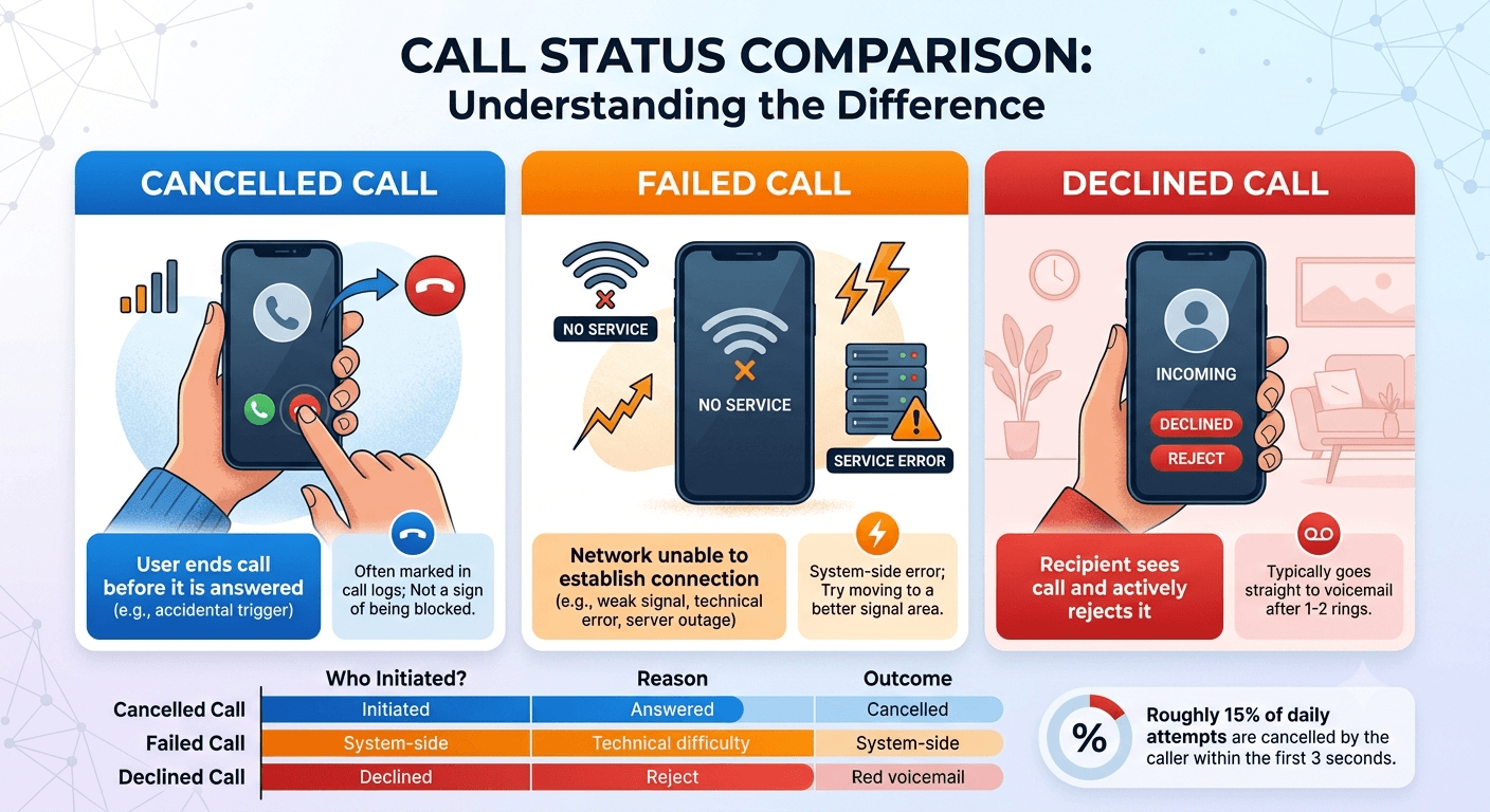Cancelled Call vs. Failed Call vs. Declined Call: What’s the Difference?