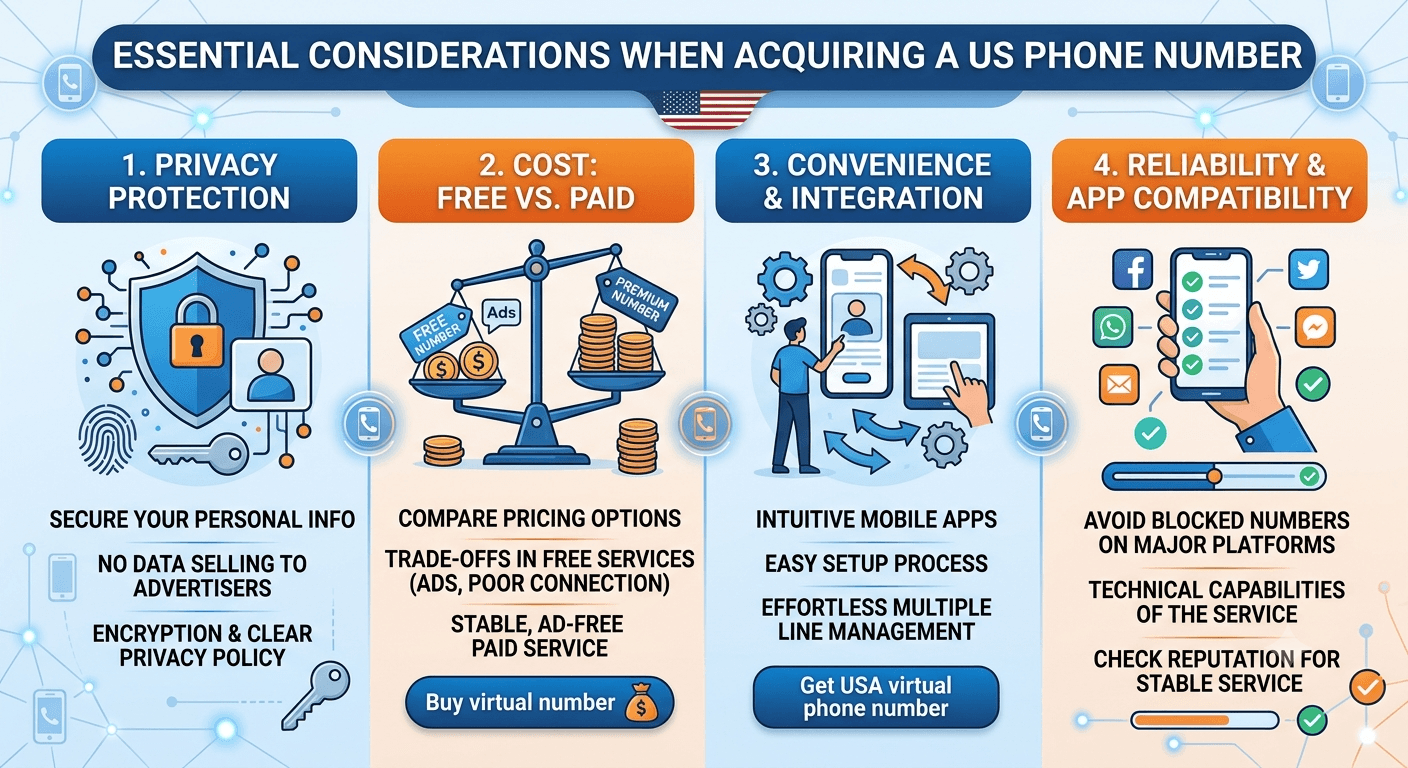 What to consider when getting a US phone number