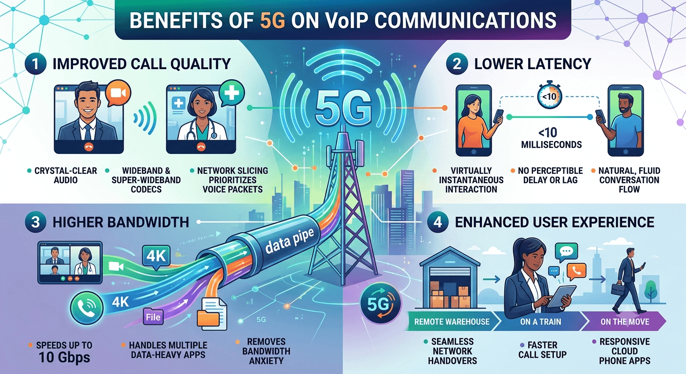 Benefits of 5G on VoIP