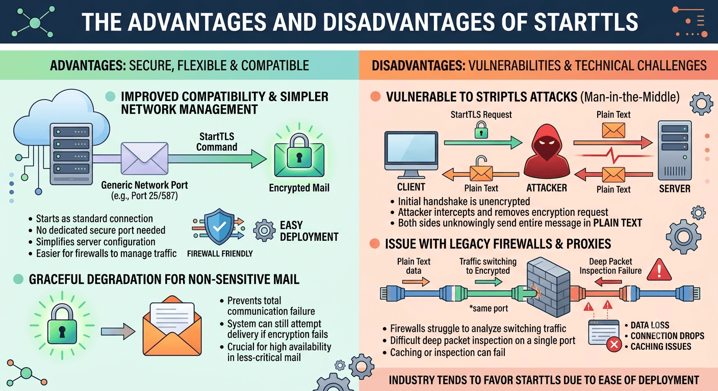 Advantages and Disadvantages of StartTLS