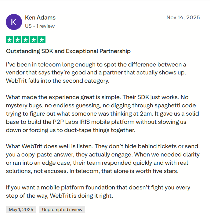 Reviews from Trustpilot