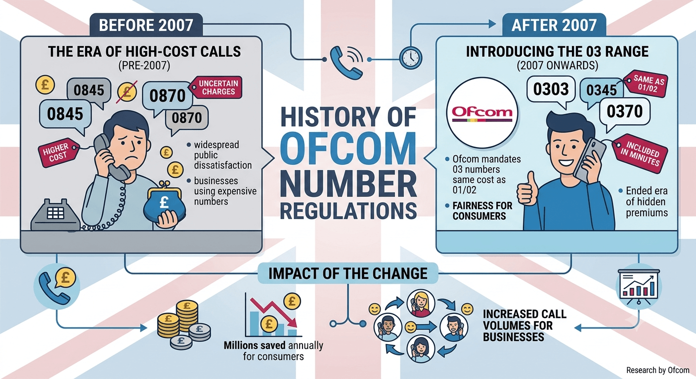 History of Ofcom number regulations