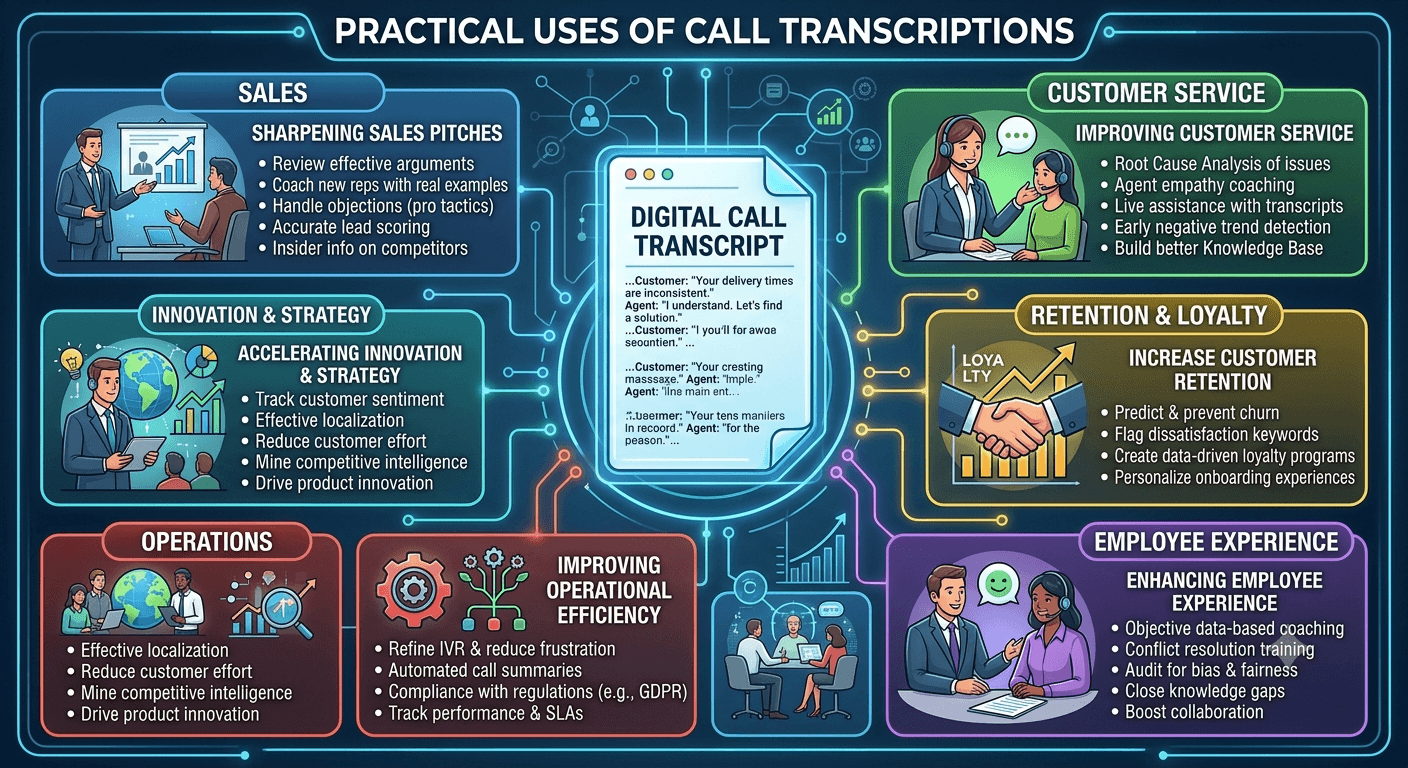 Practical Uses of Call Transcriptions