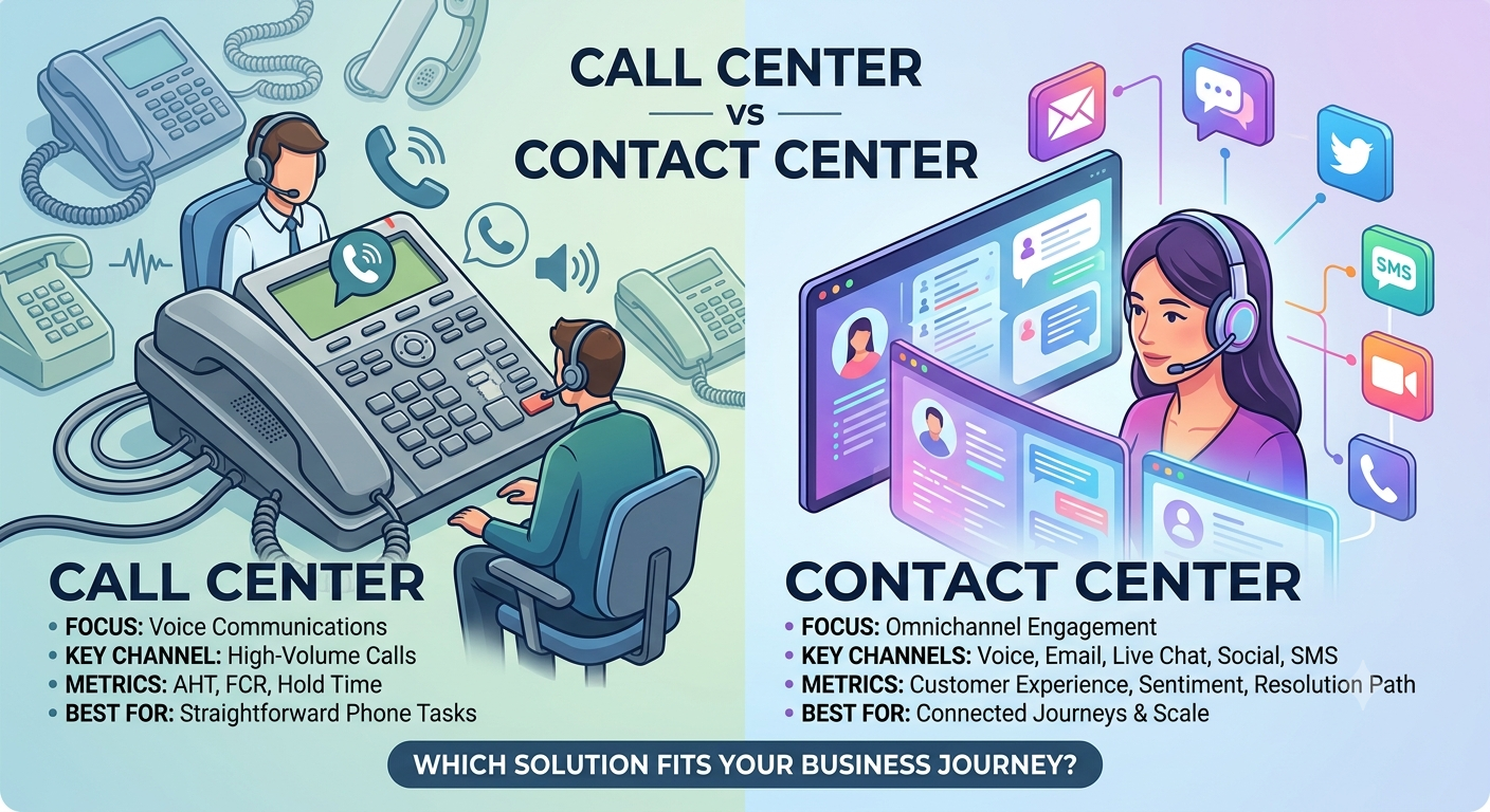 contact center vs call center