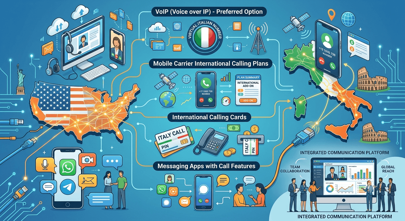 Recommended call methods for contacting Italy