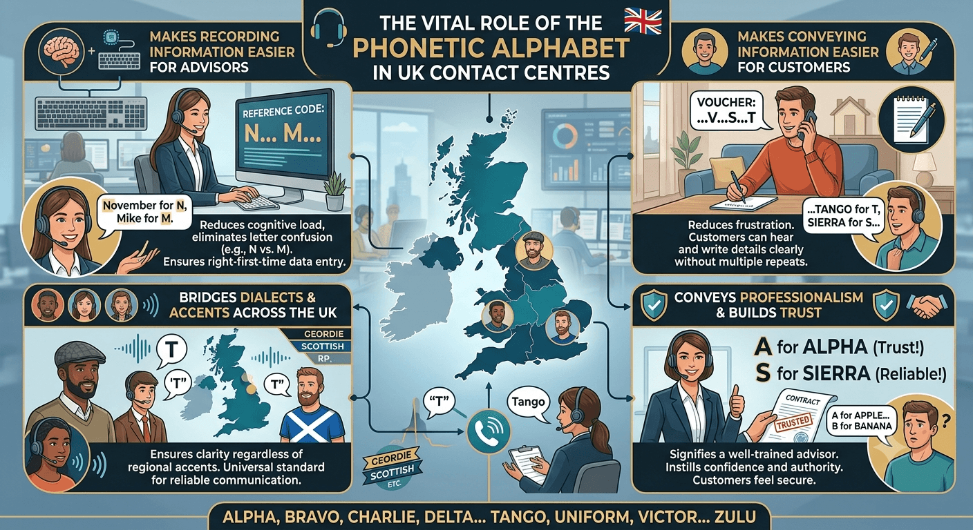 Why the phonetic alphabet uk is vital in contact centres