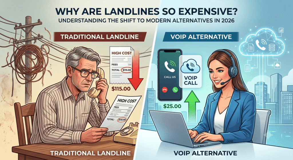 why are landlines so expensive