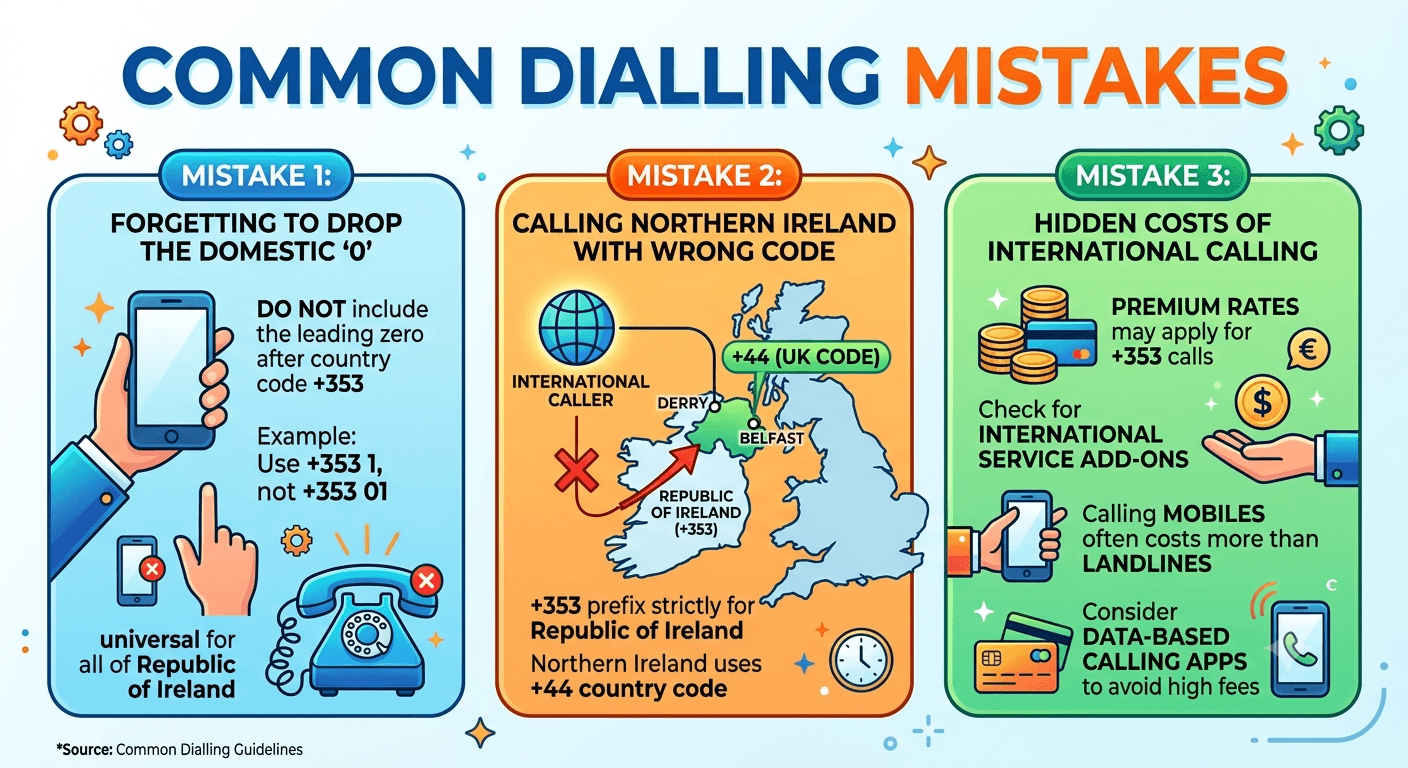 Common dialling mistakes