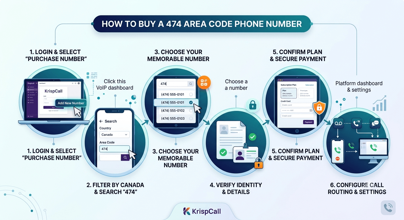 How to buy a 474 area code phone number?