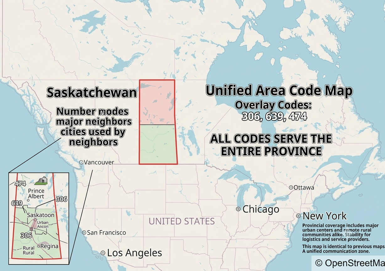 Area Code 474 Map