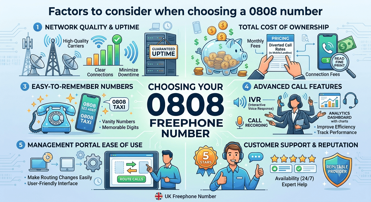 Factors to consider when choosing a 0808 number