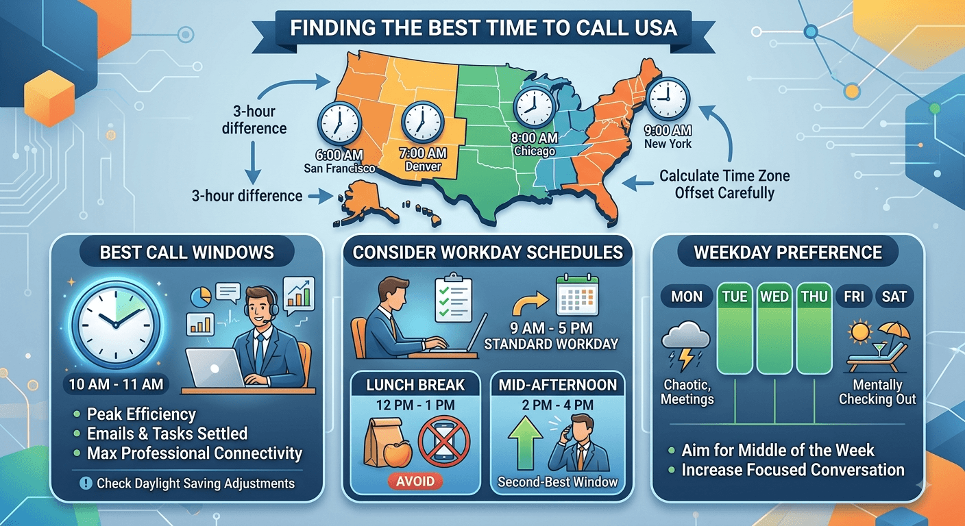 Best Time to Call the USA