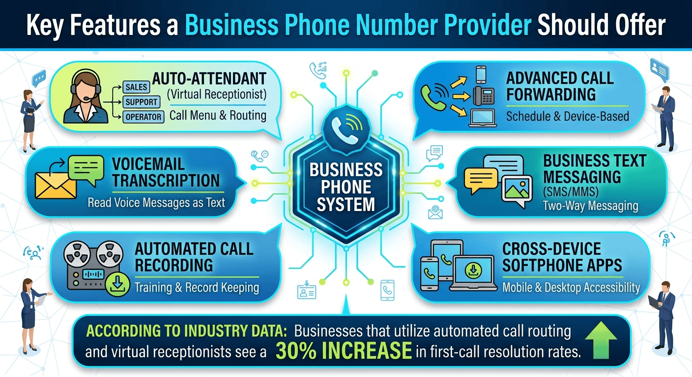 Key Features a Business Phone Number Provider Should Offer