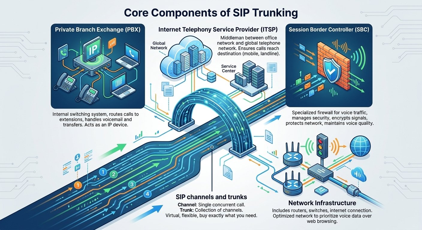 Core components of SIP trunking
