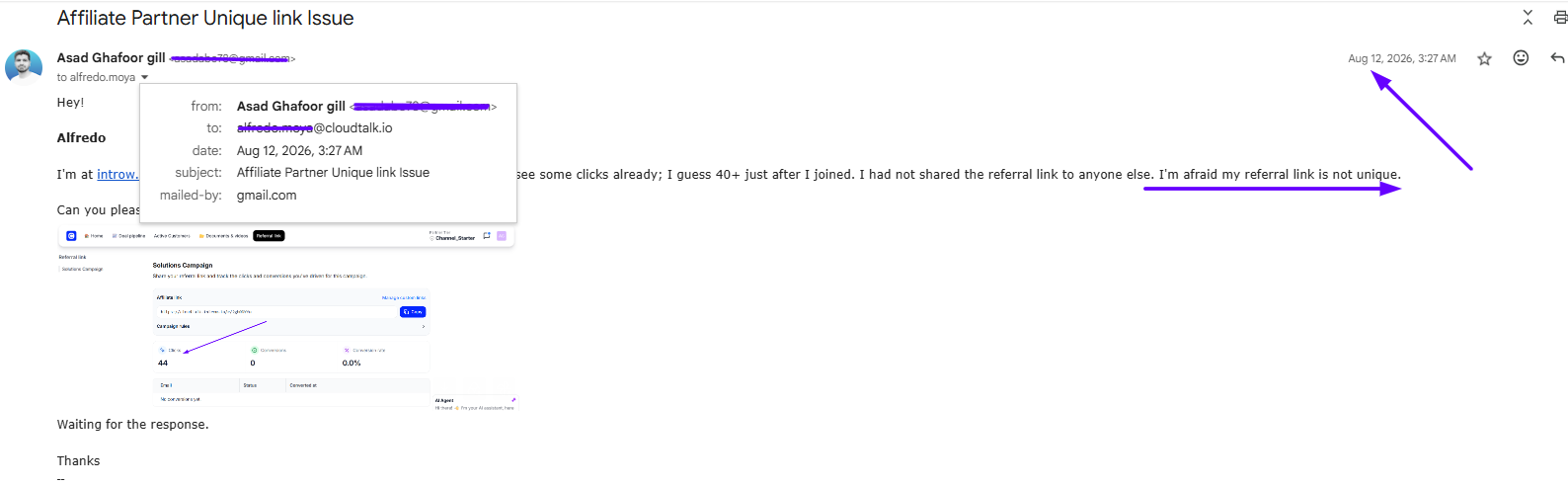 cloudtalk affiliate program issues