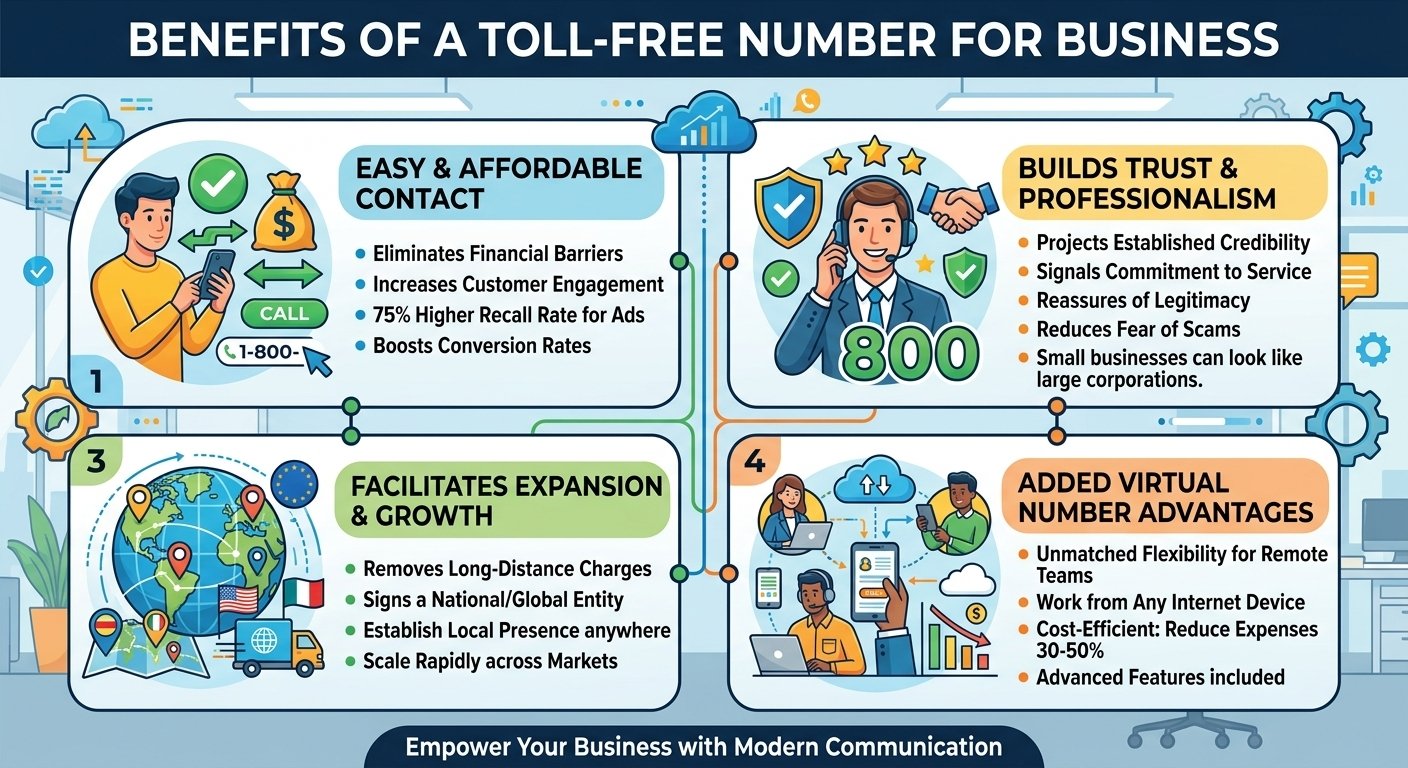 Benefits of a toll-free number for business
