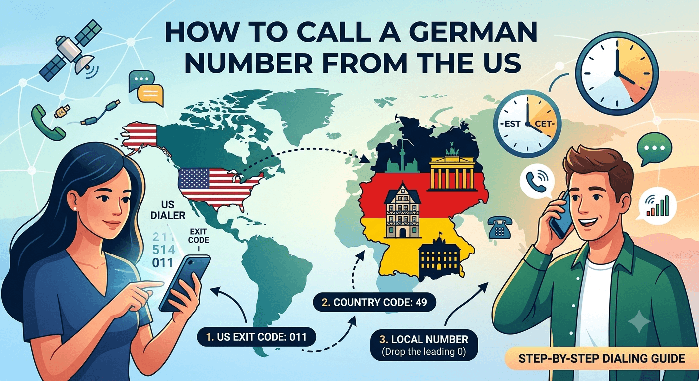 how to call a german number from us