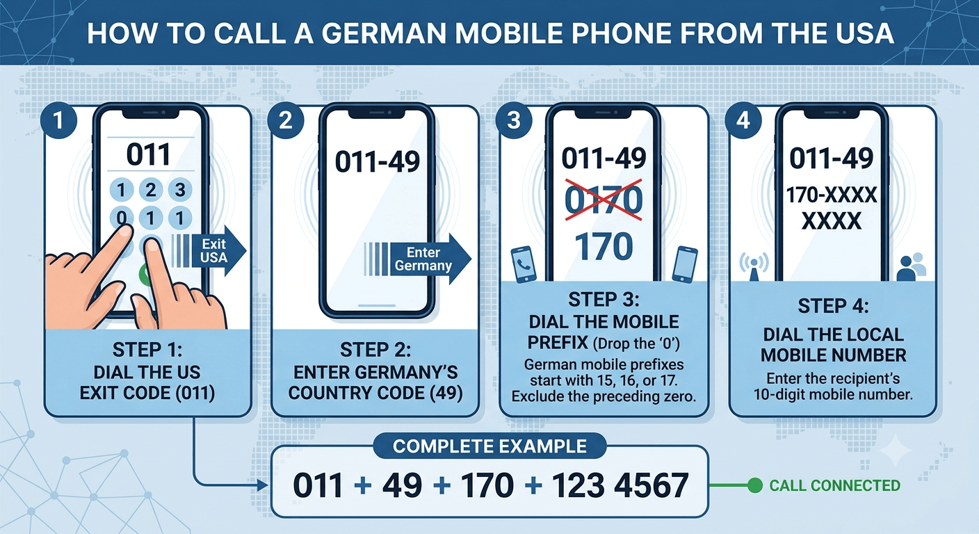 Dialing Format for Calling Germany from the USA