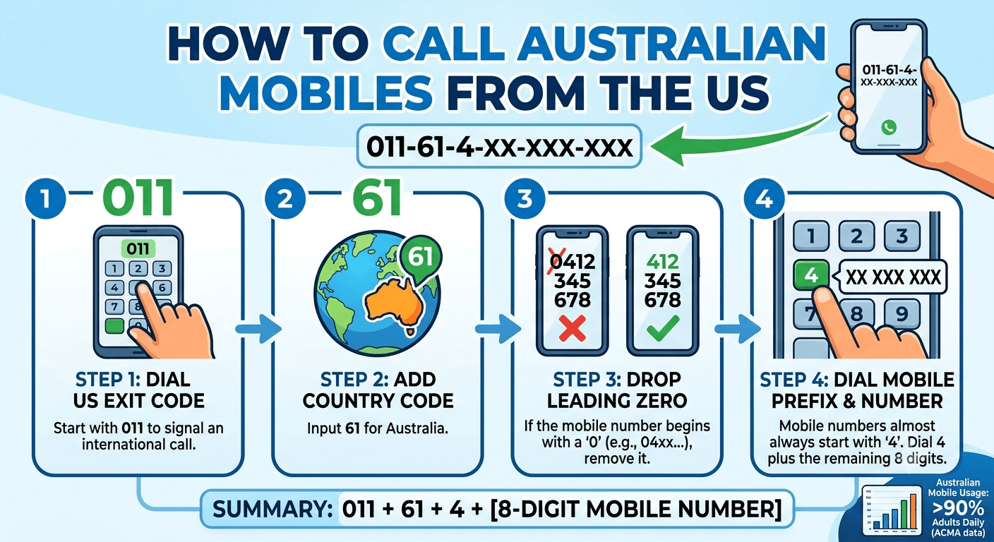 How To Call Australian Mobiles from the US