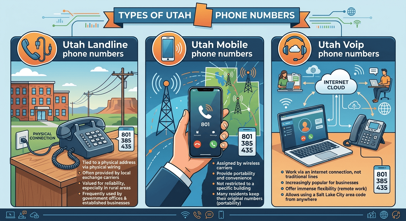 Types of Utah Phone Numbers