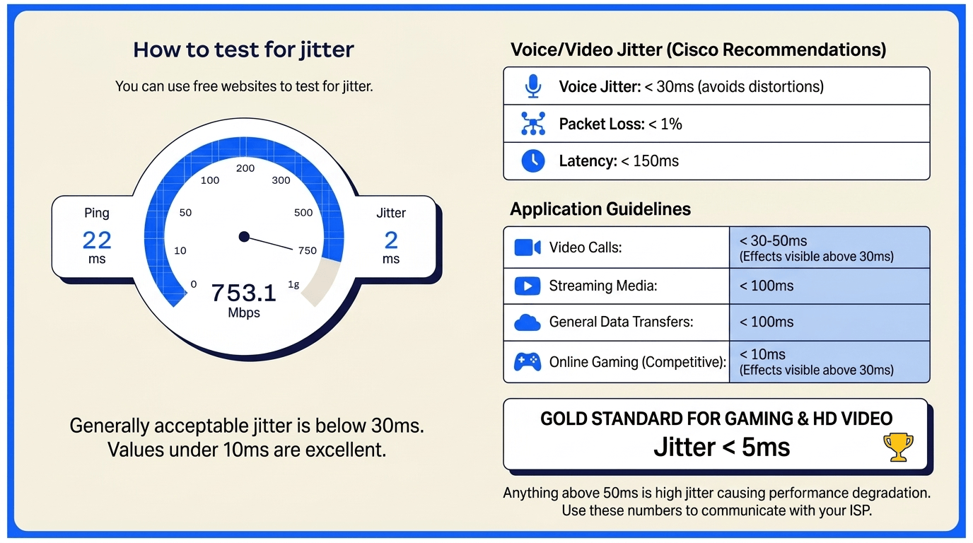 What is an acceptable amount of jitter?