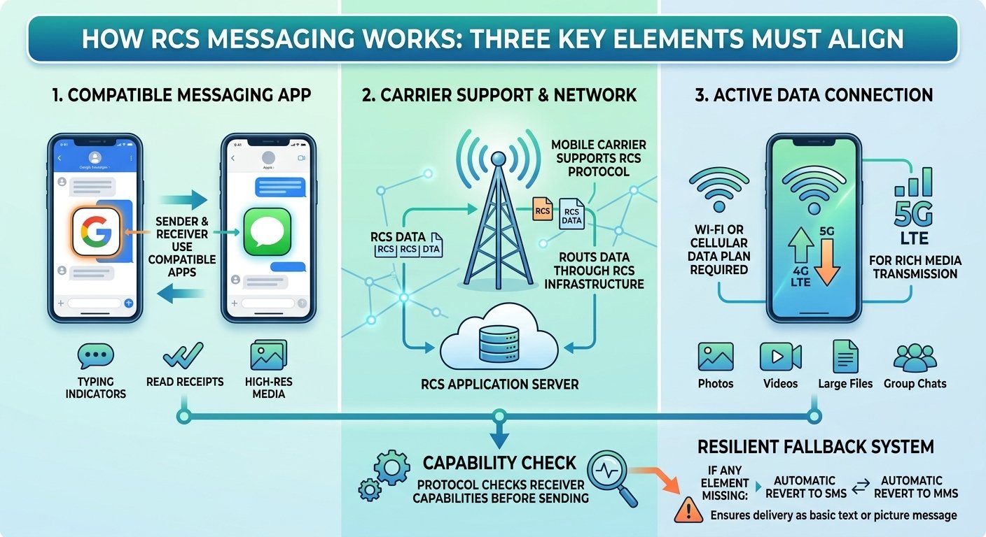 How does RCS messaging work?