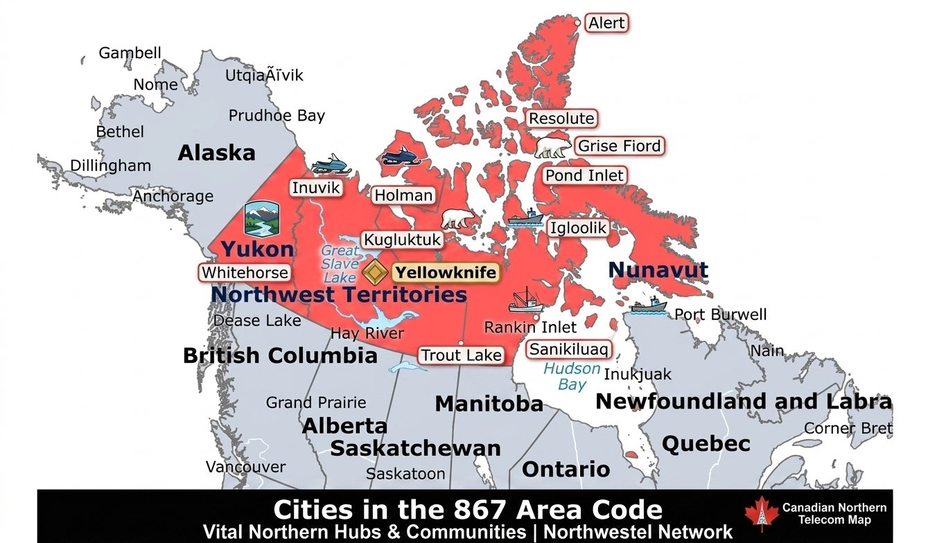 Cities in 867 Area Code