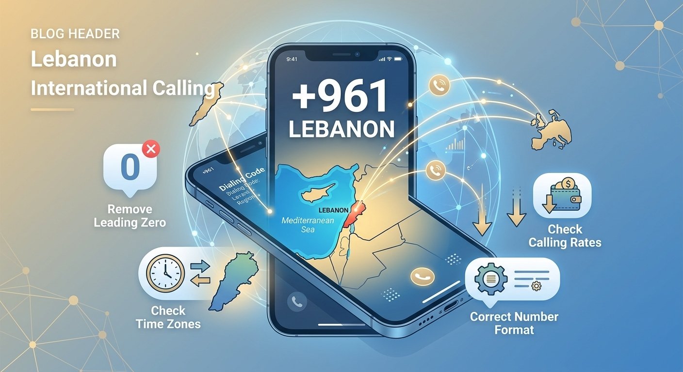 961 area code Lebanon