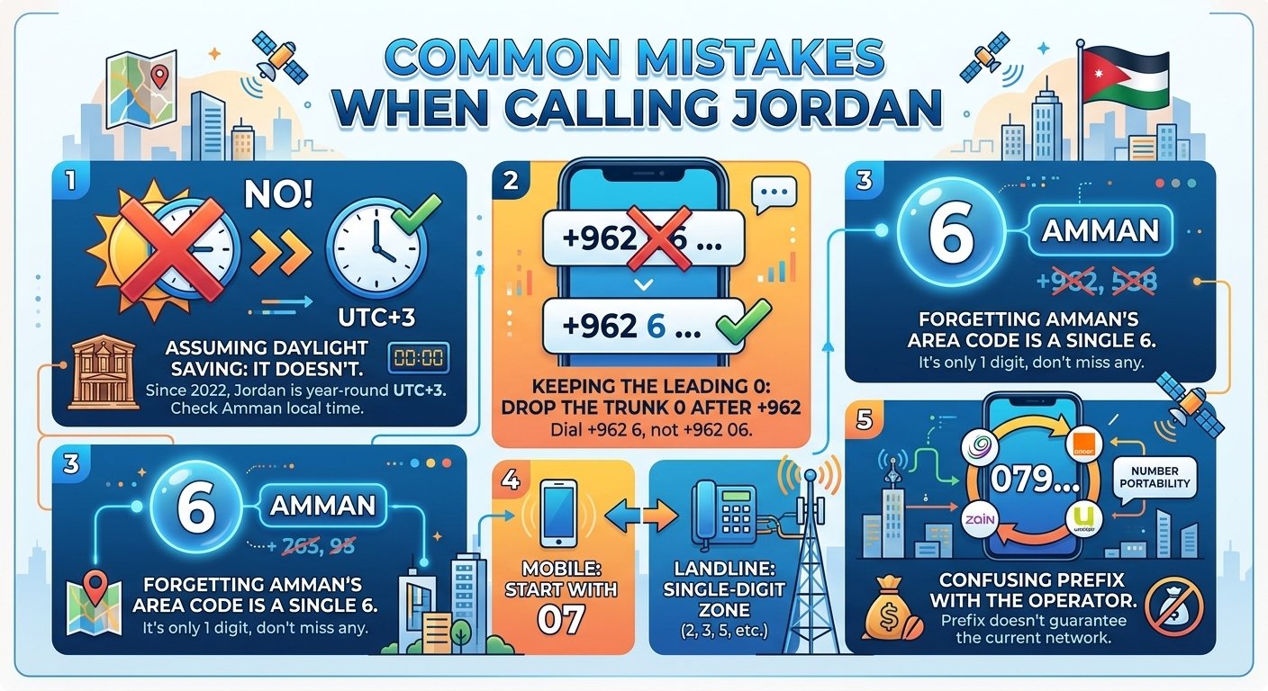 Common mistakes when calling Jordan
