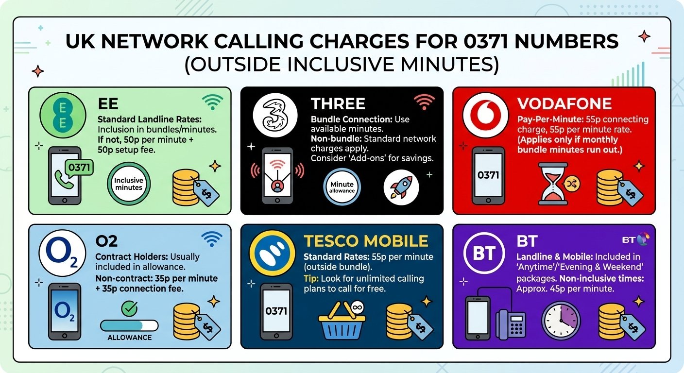 Calling Charges for 0371 Numbers