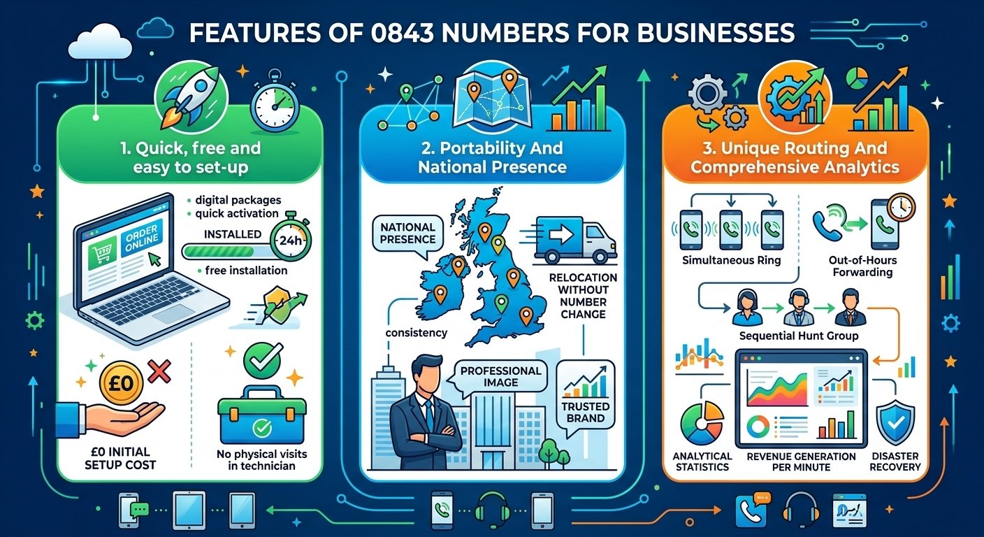 Features Of 0843 Numbers For Businesses