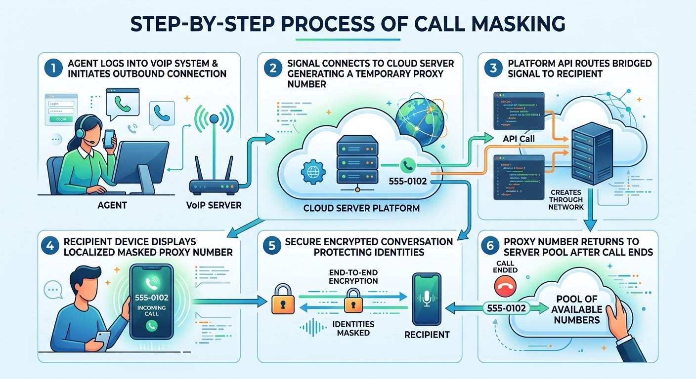 How does call masking work?