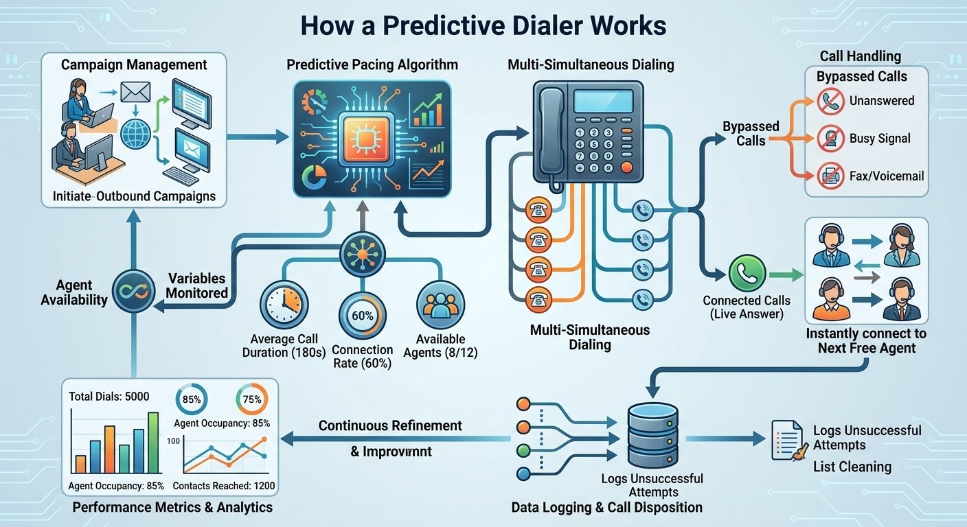 How does a predictive dialer work?