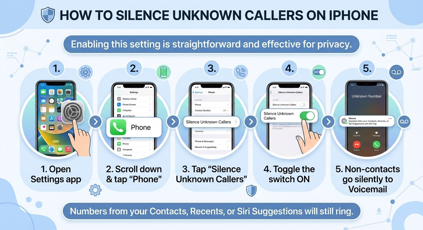 How to Silence Unknown Callers on iPhone