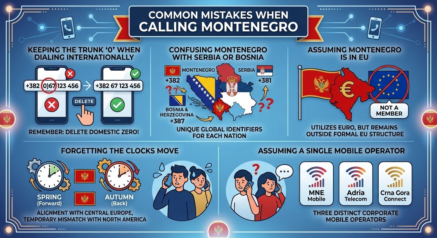 Common Mistakes When Calling Montenegro