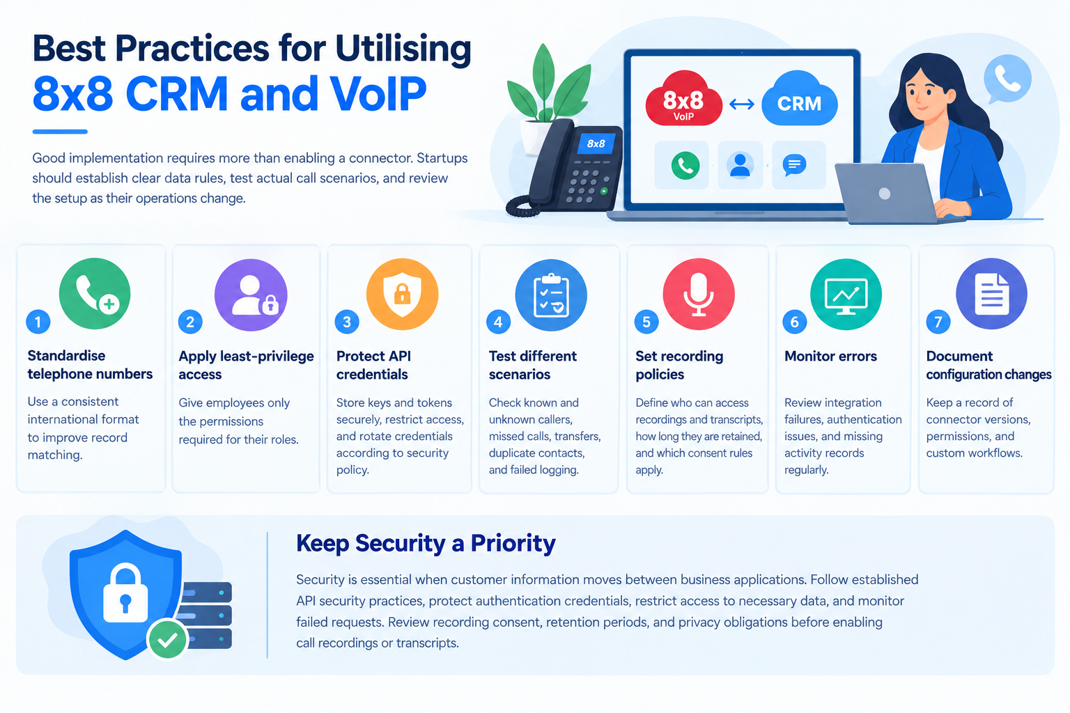 Best Practices for Utilising 8x8 CRM and VoIP